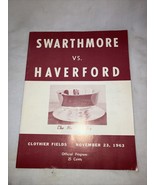 SWARTHMORE COLLEGE AND HAVERFORD COLLEGE Football Program 1963