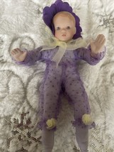 ADG Flower Doll 1995 Ashton Drake Galleries Purple Bendable Small 8 in - $17.20