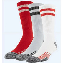 Athletic Works Men&#39;s 3 Pack Strategic Cushion Crew Sock, Assorted Colors Sz 6-12 - £10.89 GBP