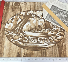 Tri Chem 7302 Barn Wood Oval Forest Scene w Instructions Picture to Pain... - £10.79 GBP