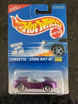 HOT WHEELS CORVETTE STINGRAY III COLLECTOR Number 595 1995 Metalic Purple - £6.67 GBP