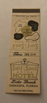 Vintage Matchbook Cover Matchcover Surf &amp; Sand Hotel Sarasota FL - £2.47 GBP