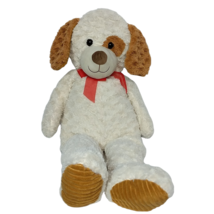 Hugfun International Promo Large Cream Red Bow Dog Plush Stuffed Animal ... - £46.55 GBP