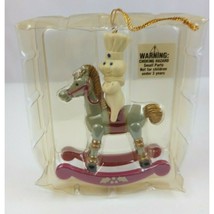 Vintage 1999 Hallmark Keepsake Ornament Pilsbury Doughboy Riding Rocking Horse - £11.40 GBP