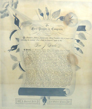 1880 The First Prayer in Congress Rev J Duche Thatcher Document Manuscript - £1,925.84 GBP