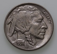 1938-D/S 5C Buffalo Nickel in Choice BU Condition, OMM #1, Natural Color... - $89.09