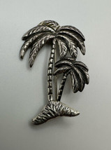 Vintage Sterling Silver Palm Tree Brooch 4.5cm - £23.65 GBP