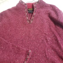 Woolrich Mulberry Heather Women&#39;s size M pullover sweater quarter zip - £10.06 GBP