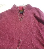 Woolrich Mulberry Heather Women&#39;s size M pullover sweater quarter zip - £9.84 GBP