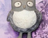 NWT PIER 1 One IMPORTS Roxie Gray PLUSH OWL Stuffed Animal Soft Pillow T... - $22.77