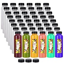 Holotap 42 Pcs 8 OZ Plastic Juice Bottles with Caps Empty Clear Disposable Bu... - $63.10