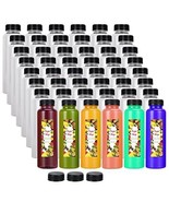 Holotap 42 Pcs 8 OZ Plastic Juice Bottles with Caps Empty Clear Disposab... - £47.41 GBP