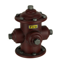 Scratch &amp; Dent Red Metal Vintage Fire Hydrant Replica Coin PiggyBank Sculpture - £19.46 GBP