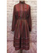 Vintage Liz Claiborne 2Pc Dress Set Blouse 6 &amp; Skirt 8 Separates Brown S... - £54.68 GBP