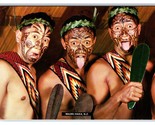 Maori Hakka Dancers New Zealand UNP Continental Postcard O21 - $4.90