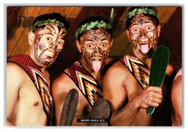 Maori Hakka Dancers New Zealand UNP Continental Postcard O21 - £3.91 GBP