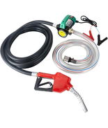 260W Fuel Transfer Pump with Auto Shut-Off Nozzle Hoses,Self Priming Fuel Transf - $158.96