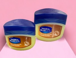 2 X VASELINE Petroleum Jelly Blue Seal COCOA BUTTER  100 ml/3.4 oz &amp;1.7 Oz - €16,33 EUR