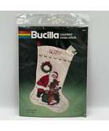 Vintage Bucilla Santa&#39;s Toy Bag Counted Cross Stitch Stocking Kit #82260... - £26.63 GBP