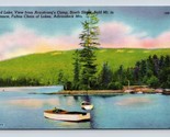 Third Lake From Armstrong Camp Adirondack Mountains NY UNP  Linen Postca... - $2.92