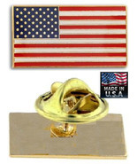 USA Made UNITED STATES OF AMERICA FLAG LAPEL SHIRT HAT DRESS CAP COAT PI... - $6.99