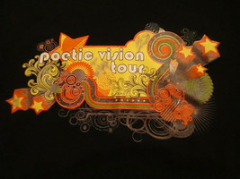 POETIC VISION TOUR T Shirt Sz SMALL Hand Signed RARE OOAK Autographed  - £77.53 GBP