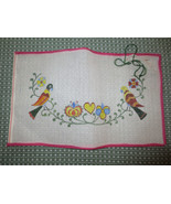 JACOBEAN FLORAL DESIGN WITH BIRDS 16-Mesh Needlepoint Canvas - 12&quot; x 20&quot; - £7.86 GBP