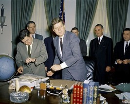 President John F. Kennedy with LBJ Salinger Connally Oval Office New 8x1... - $8.81
