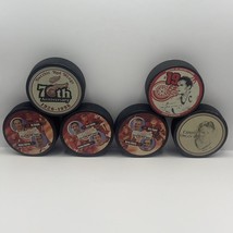 Lot of 6 Vintage Detroit Red Wings Hockey Pucks - Yzerman 70th Anniversa... - £19.73 GBP
