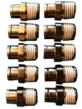 Straight 1/8&quot; Tube to 1/4&quot; Thread Male 10 Pack #6050 - £14.99 GBP