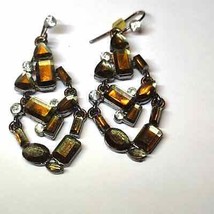 Gorgeous vintage rhinestone dangle earrings - $17.82