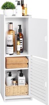 White Bathroom Storage Cabinet,Bathroom Floor Standing Cabinet,Side Storage - $752.24 MXN