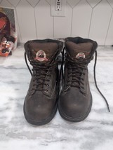 Brahma Men&#39;s Brown Steel Toe Oil Resistant Work Boots Size 5.5 No Box - £15.87 GBP