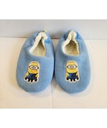 Despicable Me Minions Blue Fuzzy Babba Kids Slippers Youth Size S/M (9/11) - $9.99