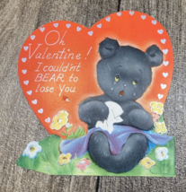 Vintage Valentine Crying Black Bear Couldn't Bear To Lose You AC Company - $5.99