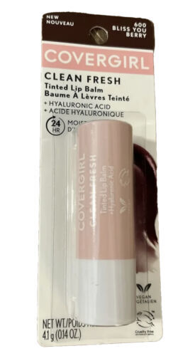 CoverGirl Clean Fresh Tinted  Lip Balm in ~ Bliss You Berry 600 New & Sealed - $12.95