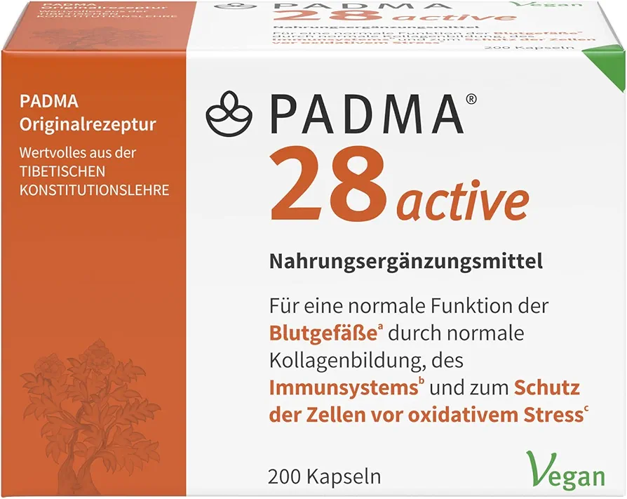 PADMA 28 Active 200 Capsules Tibetan Formula 28 of Herbs & Minerals + Vitamins - $115.00
