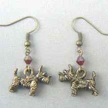 Ear201 bronze scottie earrings red   copy thumb200