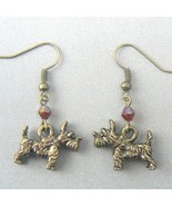 Scottie Dog Bronze Toned Dangle Earrings (BN-EAR201) - $10.00