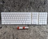 Works Apple Mac A1016 Wireless Bluetooth Keyboard w/ Number Pad White - £15.68 GBP