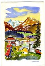 Air France Menu Paris New York Mexico  1962 Boeing Jet Intercontinental - $24.72