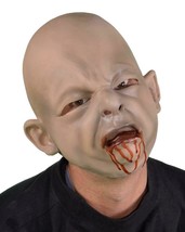 Zombie Baby Mask Bloody Creepy Crying Gory Bald Angry Halloween Costume MF1008 - £44.19 GBP