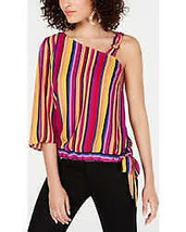 Size XS, Thalia Sodi Womens One-Shoulder Tie-Hem Top Free Shipping NWT - $322.92 MXN
