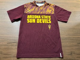 Arizona State Sun Devils Men’s Maroon/Yellow Athletic Adidas Shirt - Sma... - £8.61 GBP