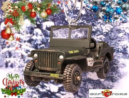 Rare Christmas Ornament Usmc Willys Army Ford Jeep Mb Gpw Cj WW2 KOREA/VIETNAM - £36.12 GBP