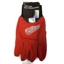 NHL Detroit Red Wings Colored Palm Utility Gloves Red Palm by FOCO - £7.84 GBP