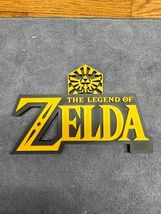The Legend of Zelda Logo Sign 3D Printed Nintendo Triforce Wall Art Game... - $13.72