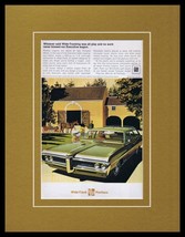 1968 Wide Track Pontiac Bonneville Framed 11x14 ORIGINAL Advertisement B - $44.54