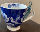 THE ENGLISH MUG CO FINE CHINA Floral Blue  COFFEE TEA MUG CUP ~ NEW - $19.99