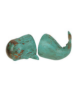 Scratch &amp; Dent Verdigris Finish Whale Top and Tail Bookends - £19.77 GBP